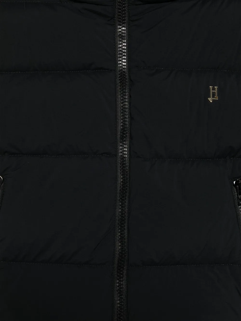 Herno Kids Donsjack met gelaagde kraag Zwart