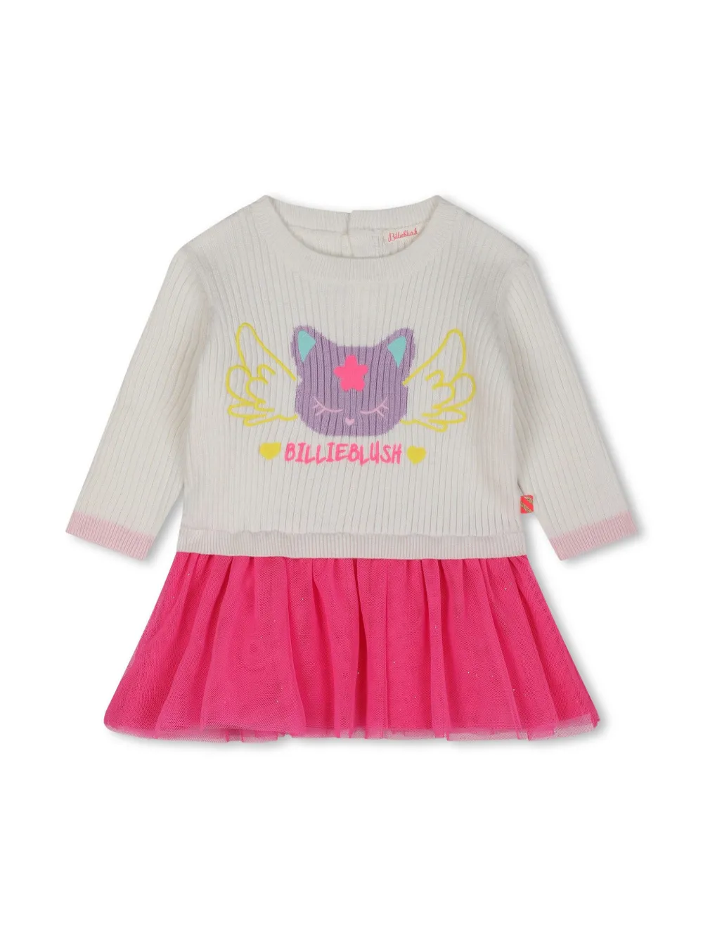 Billieblush Ribgebreide jurk en legging Wit