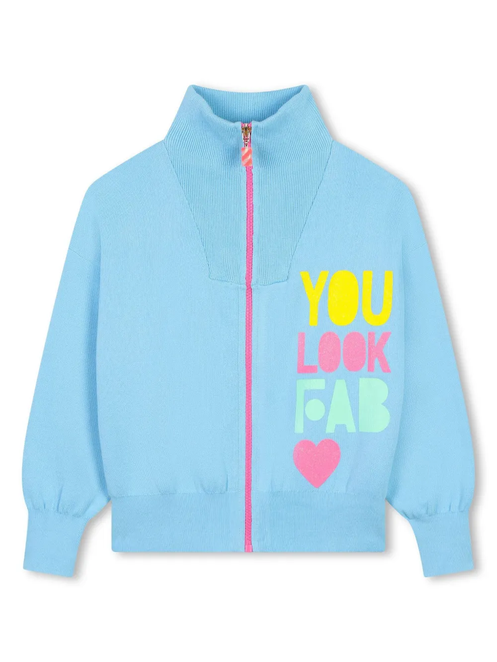 Billieblush slogan-print cardigan | Blue | Image 1