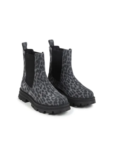 Zadig & Voltaire Kids leopard-print Chelsea boots