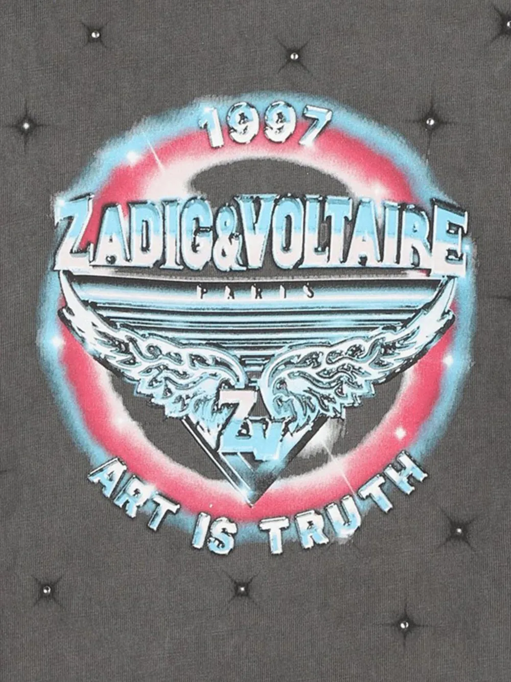 Zadig & Voltaire Kids T-shirt met logoprint Zwart