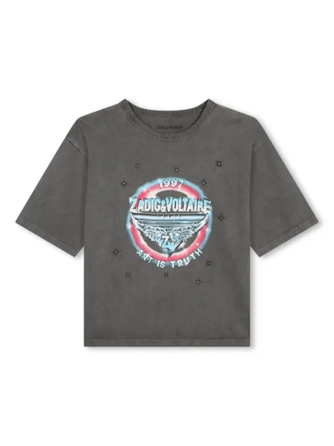 Zadig & Voltaire Kids футболка с логотипом