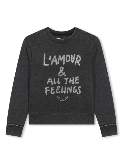 Zadig & Voltaire Kids slogan-print sweatshirt