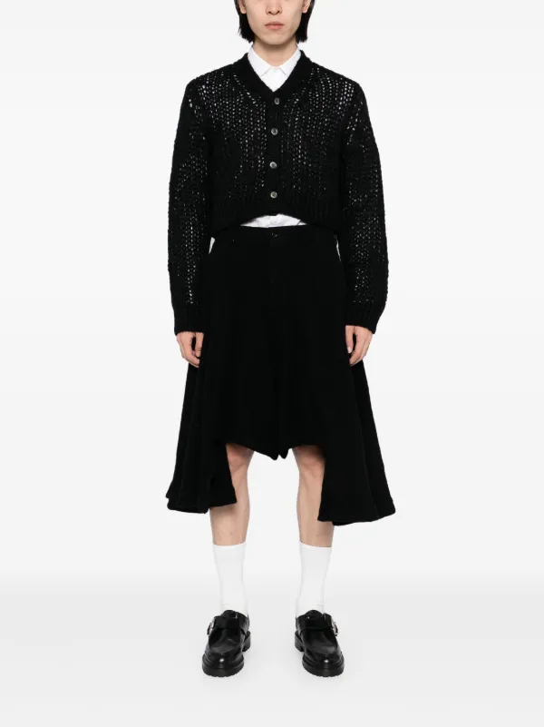 Comme Des Garçons Homme Plus Asymmetric Shorts | Black | FARFETCH CA