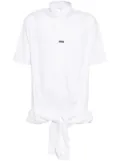 BLUEMARBLE double-layered foldover shirt - White