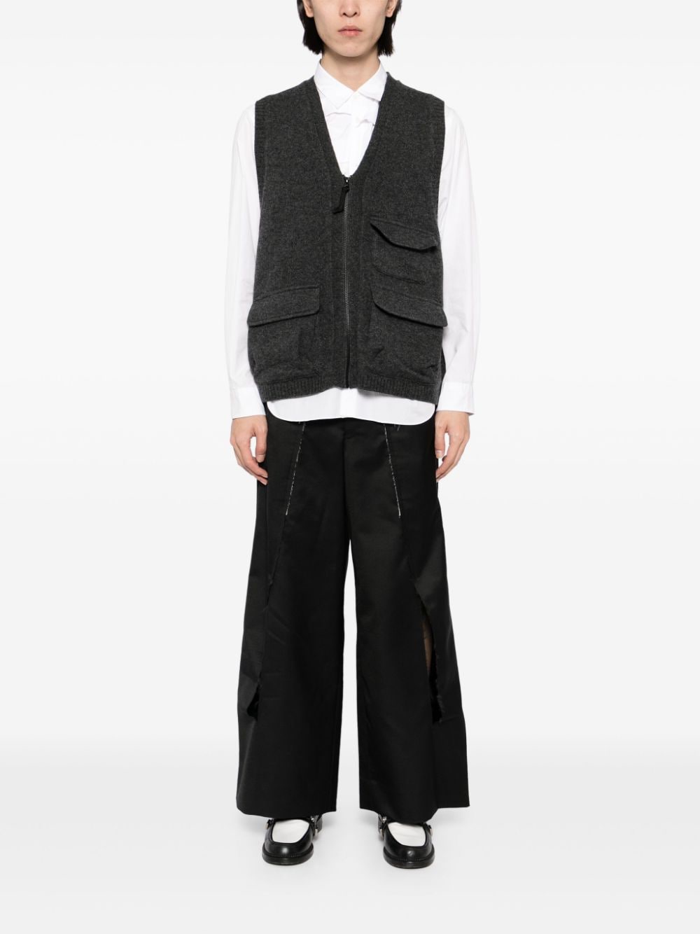 Comme des Garçons Homme zip-up cardigan - Grijs