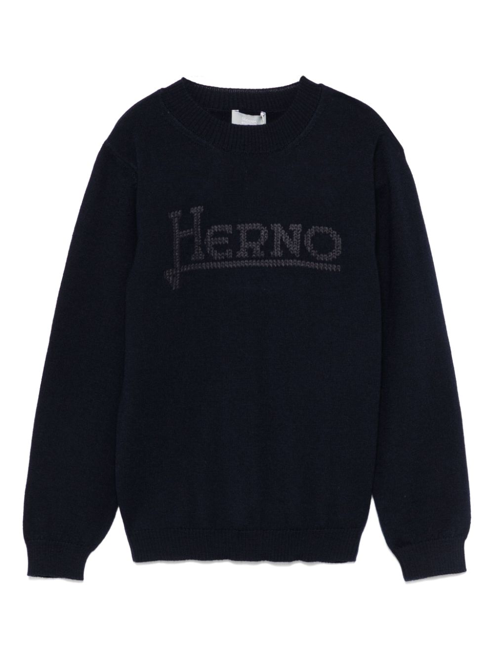 Herno Kids logo-embroidered sweater - Blue