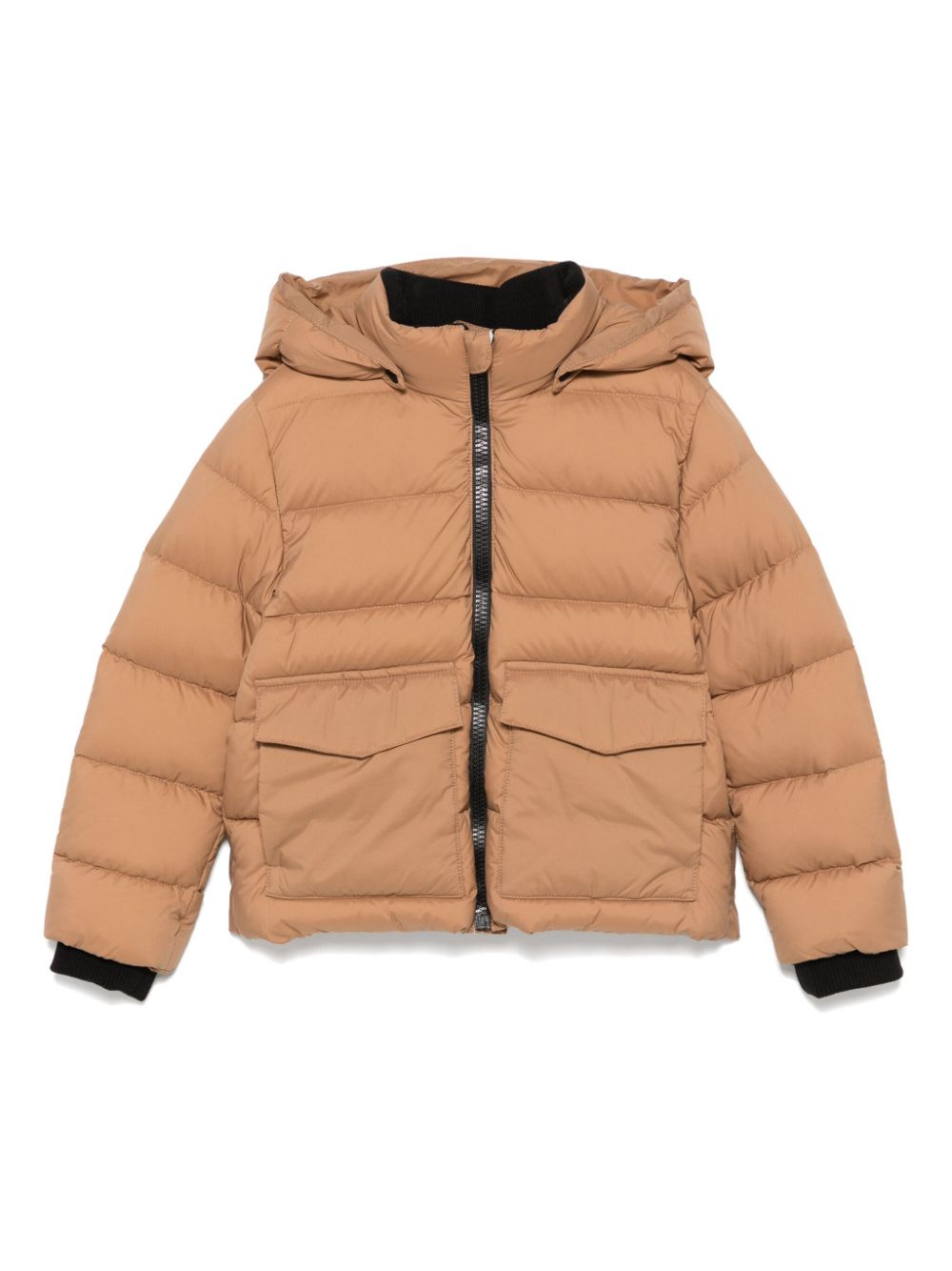 Herno Kids detachable-hood puffer jacket - Brown