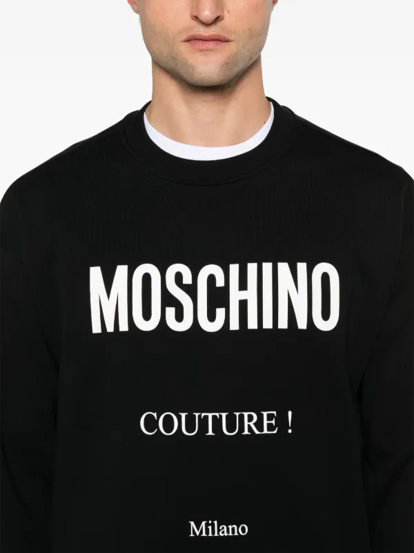 Moschino logo print Sweatshirt Black FARFETCH HK