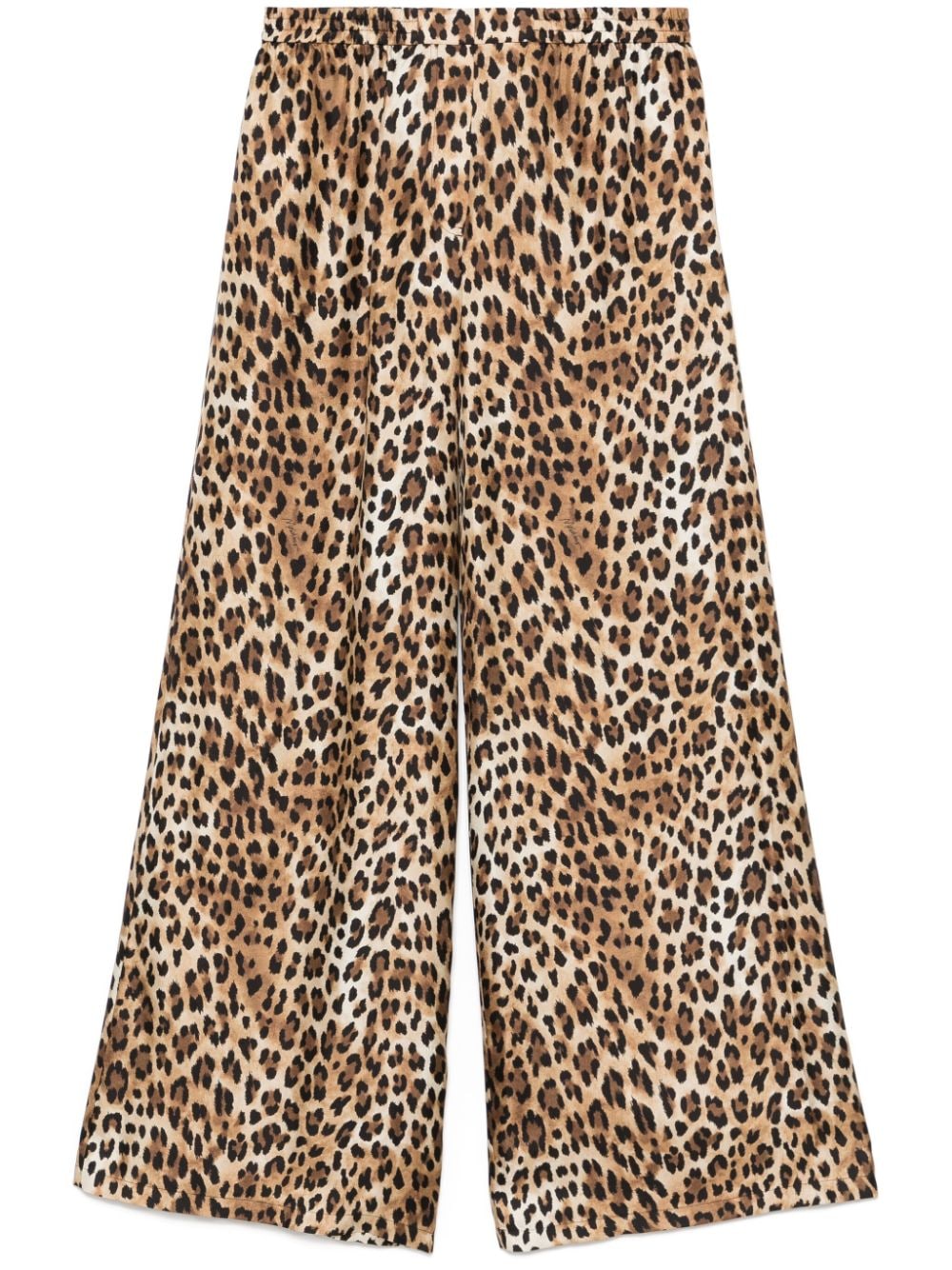 Shop Moschino Leopard-print Trousers In Brown