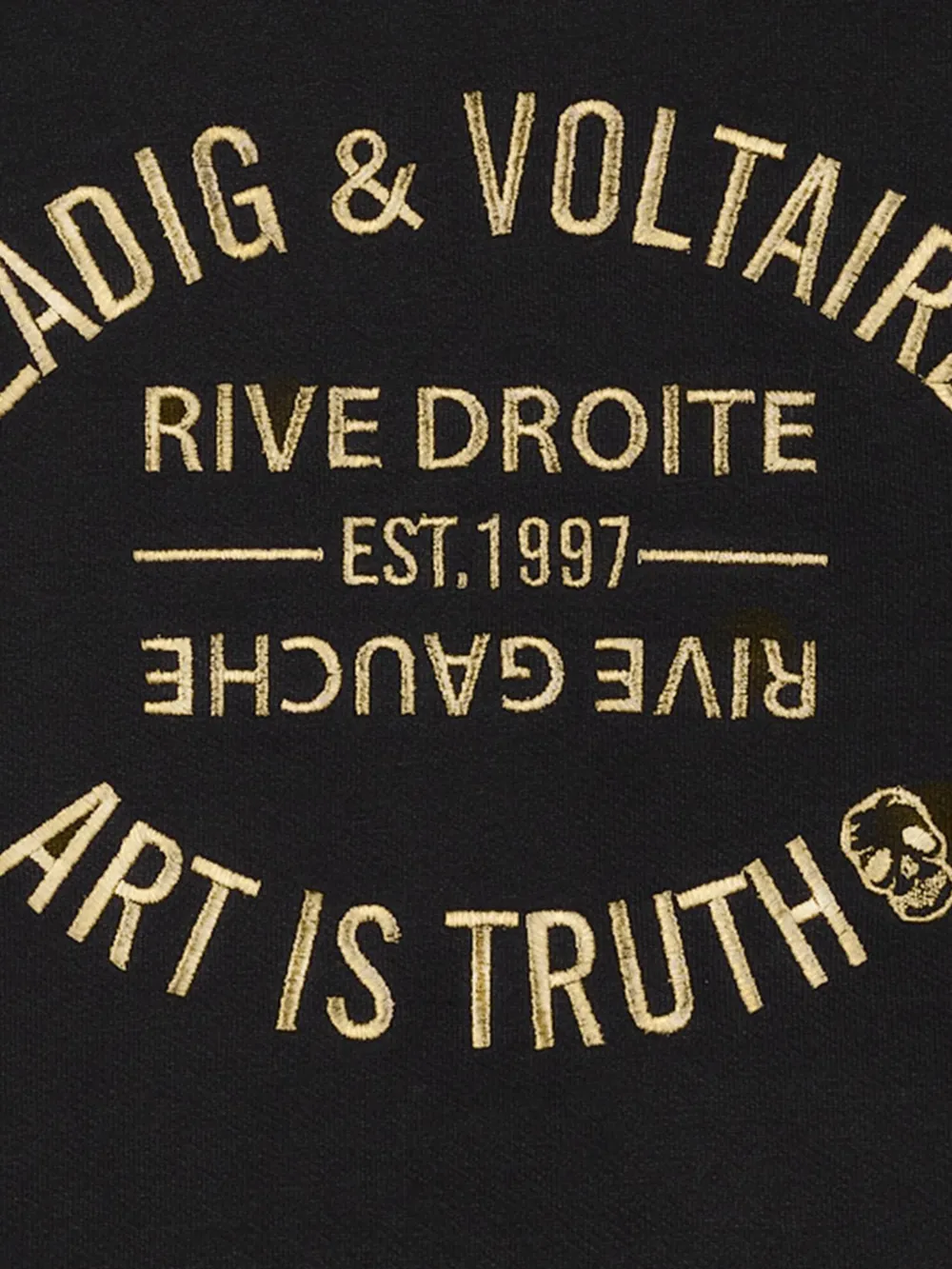 Zadig & Voltaire Kids Sweater met geborduurd logo Zwart