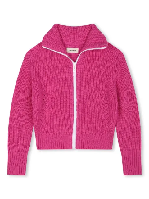 Zadig & Voltaire Kids logo-intarsia cardigan