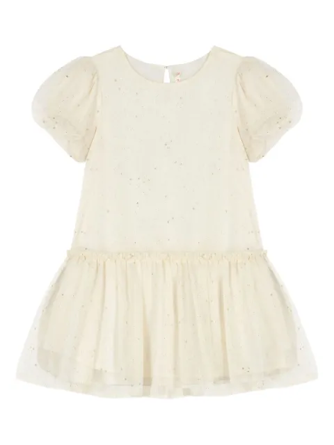 Billieblush vestido con mangas farol y estrellas estampadas