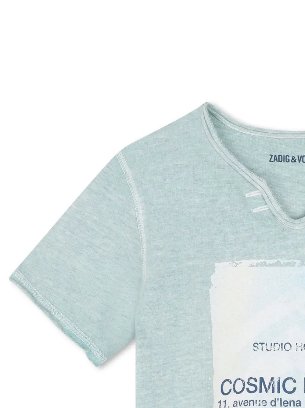 Zadig & Voltaire Kids T-shirt met korte mouwen Blauw