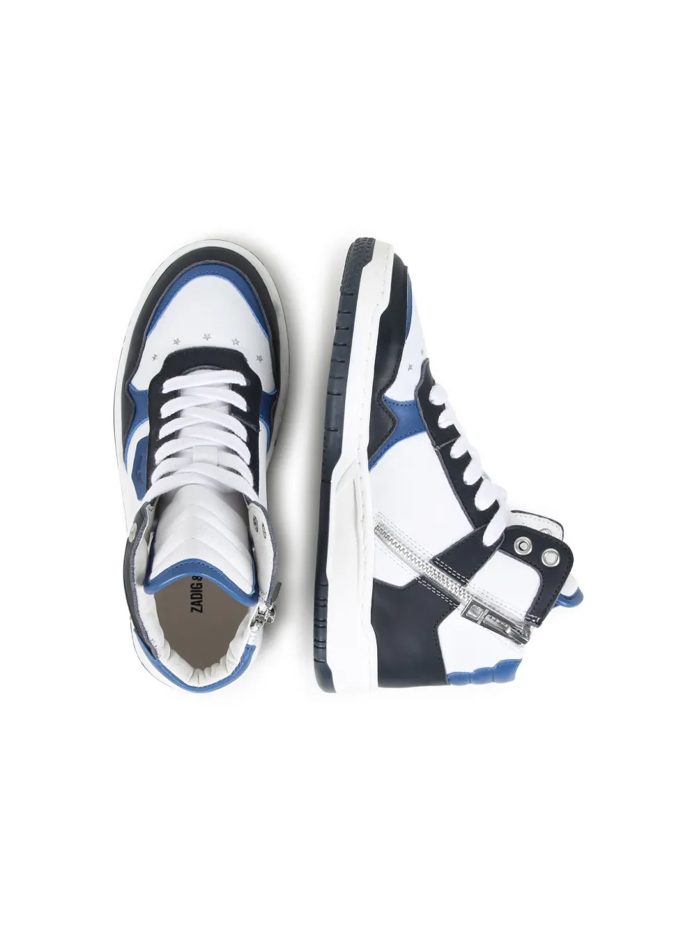 Zadig & Voltaire Kids Leather Sneakers | White | FARFETCH