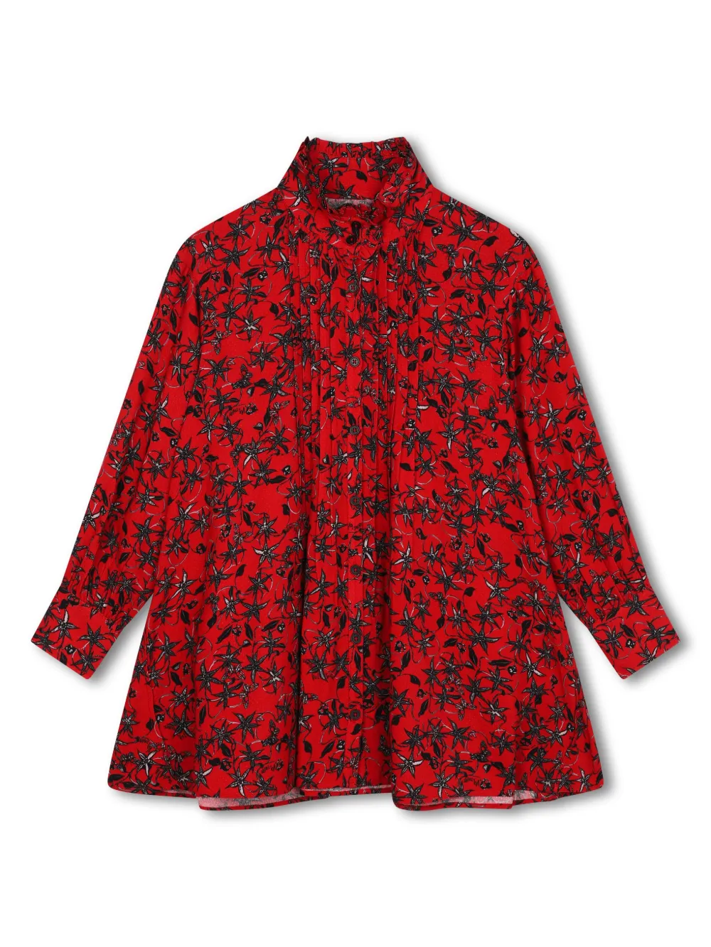 Zadig Voltaire Kids robe chemise a Fleurs Rouge FARFETCH FR