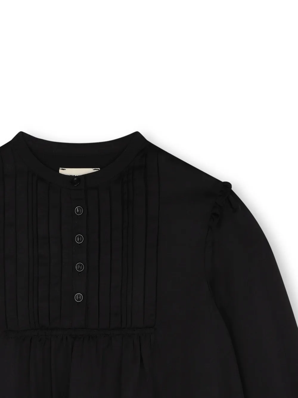 Zadig & Voltaire Kids shirtjurk met geplooid detail Zwart