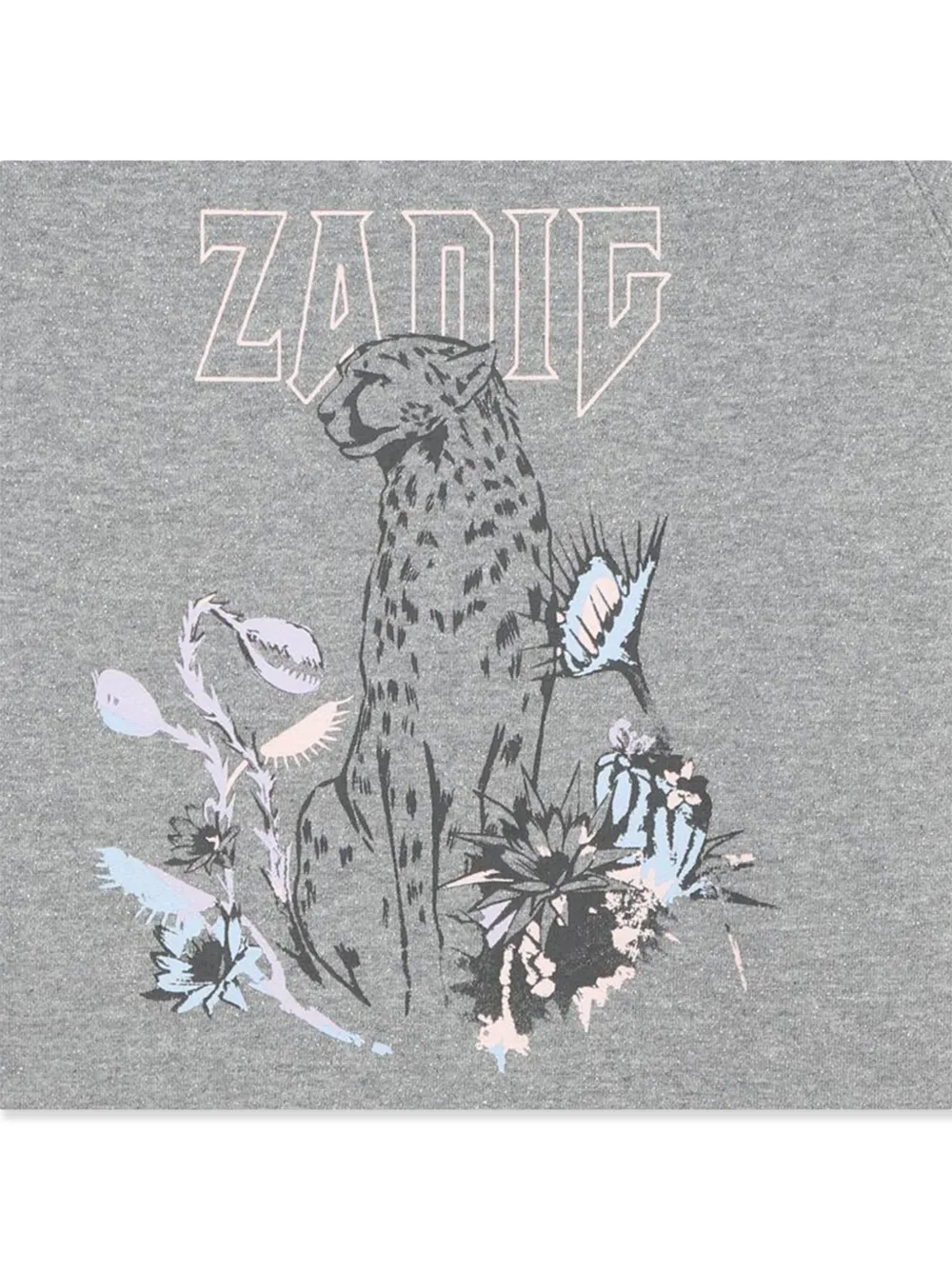 Zadig & Voltaire Kids Mini-jurk met luipaardprint Grijs