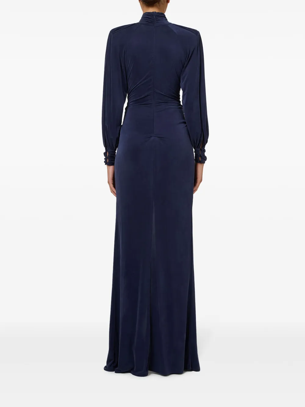 Elisabetta Franchi Geknoopte jersey jurk Blauw