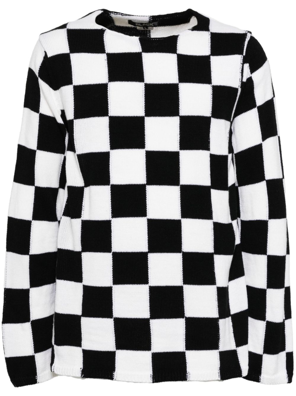 Black Comme Des Garçons checked jumper