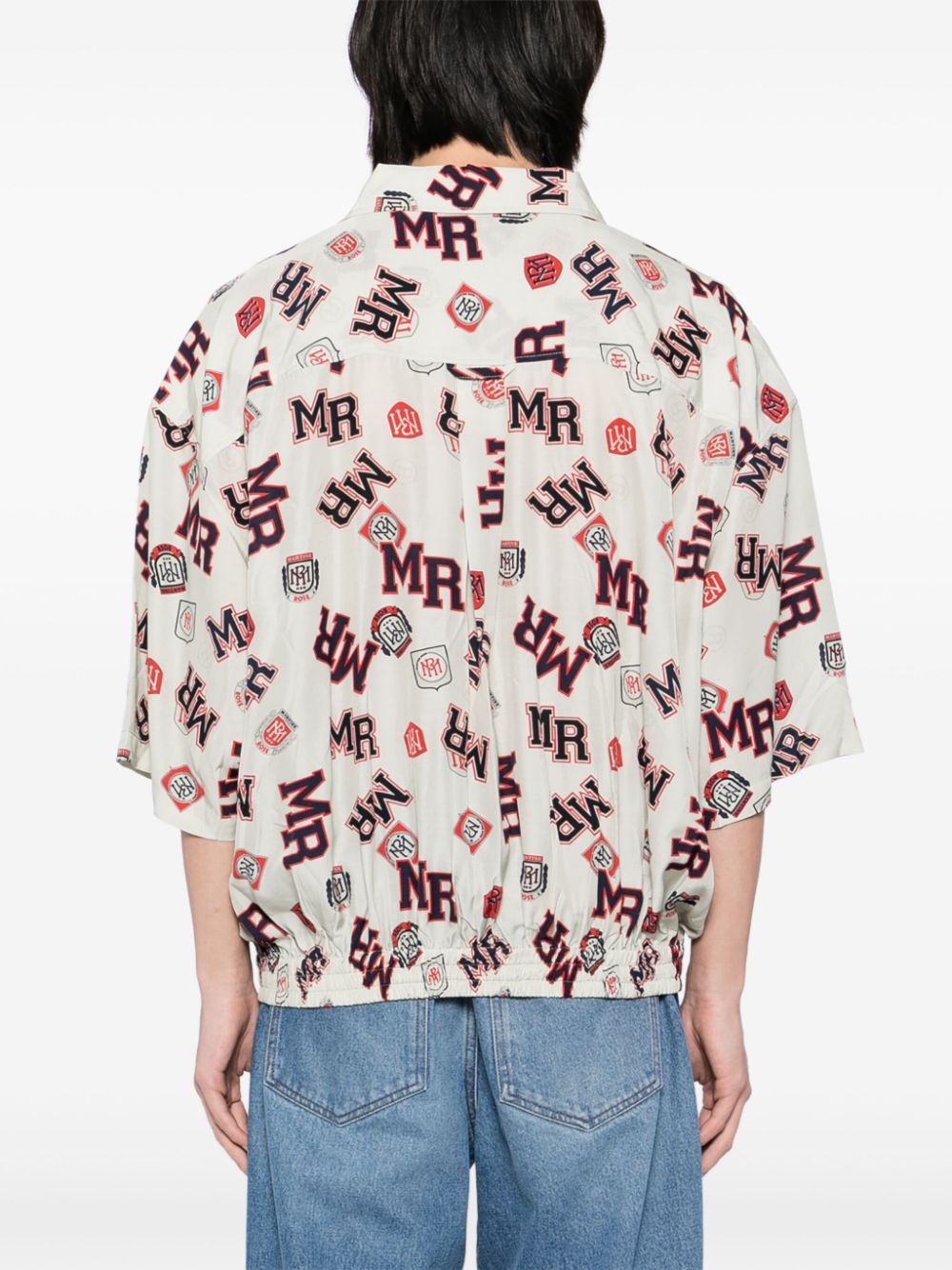 Shop Martine Rose Graphic-print Shirt In Neutrals