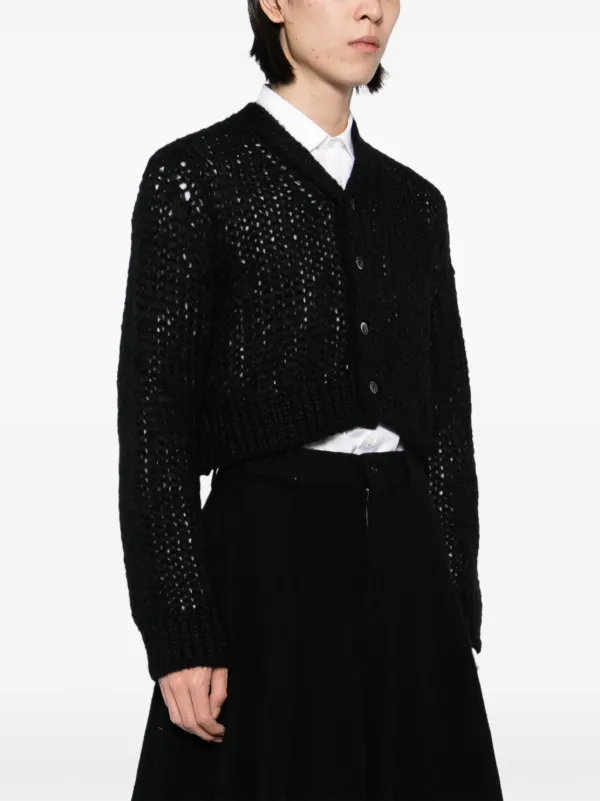 Comme Des Garçons Homme Plus V-neck Cardigan | Black | FARFETCH
