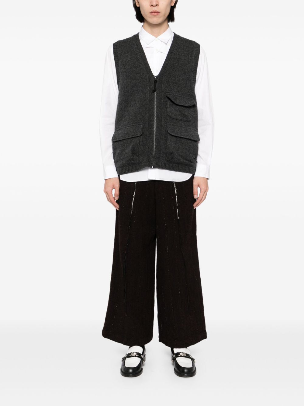 Comme des Garçons Homme Plus distressed tailored trouser - Bruin