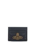 Vivienne Westwood Orb-plaque quilted leather wallet - Black