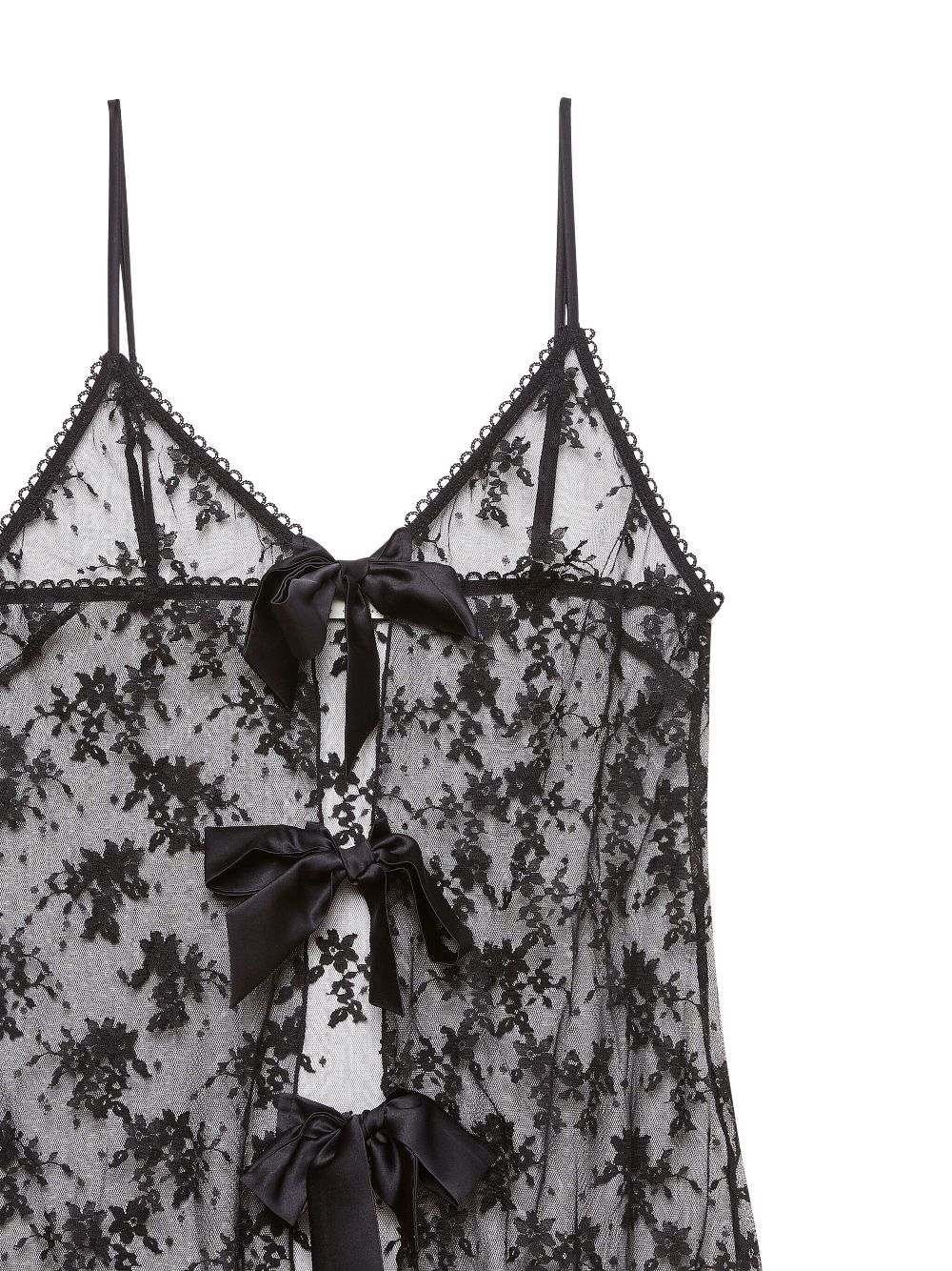 Fleur Du Mal Untie Me nightdress - Zwart