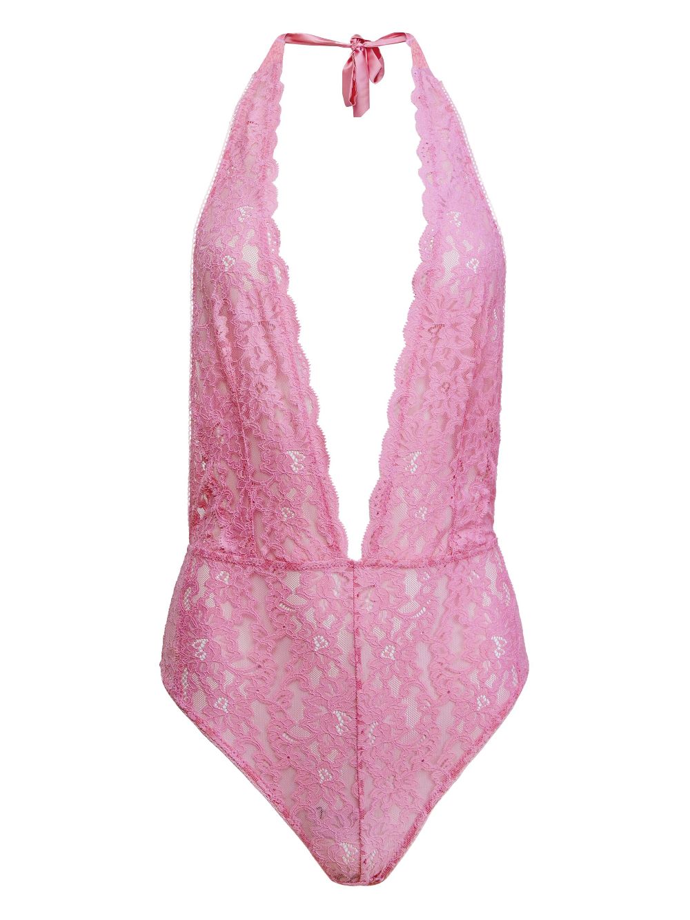 Fleur Du Mal Charlotte halterneck bodysuit - Pink