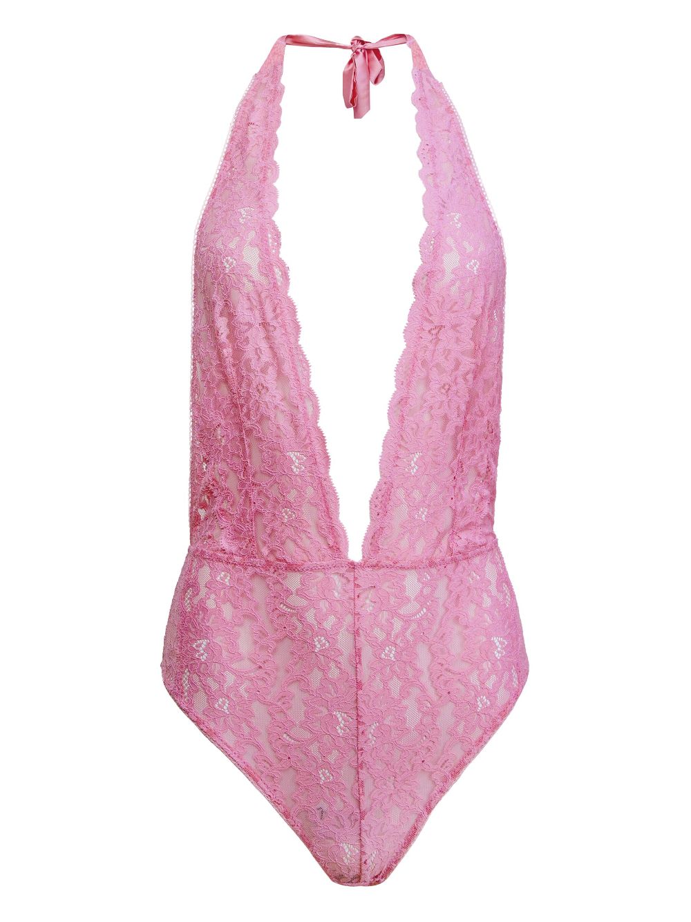 Fleur Du Mal Charlotte halterneck bodysuit - Pink