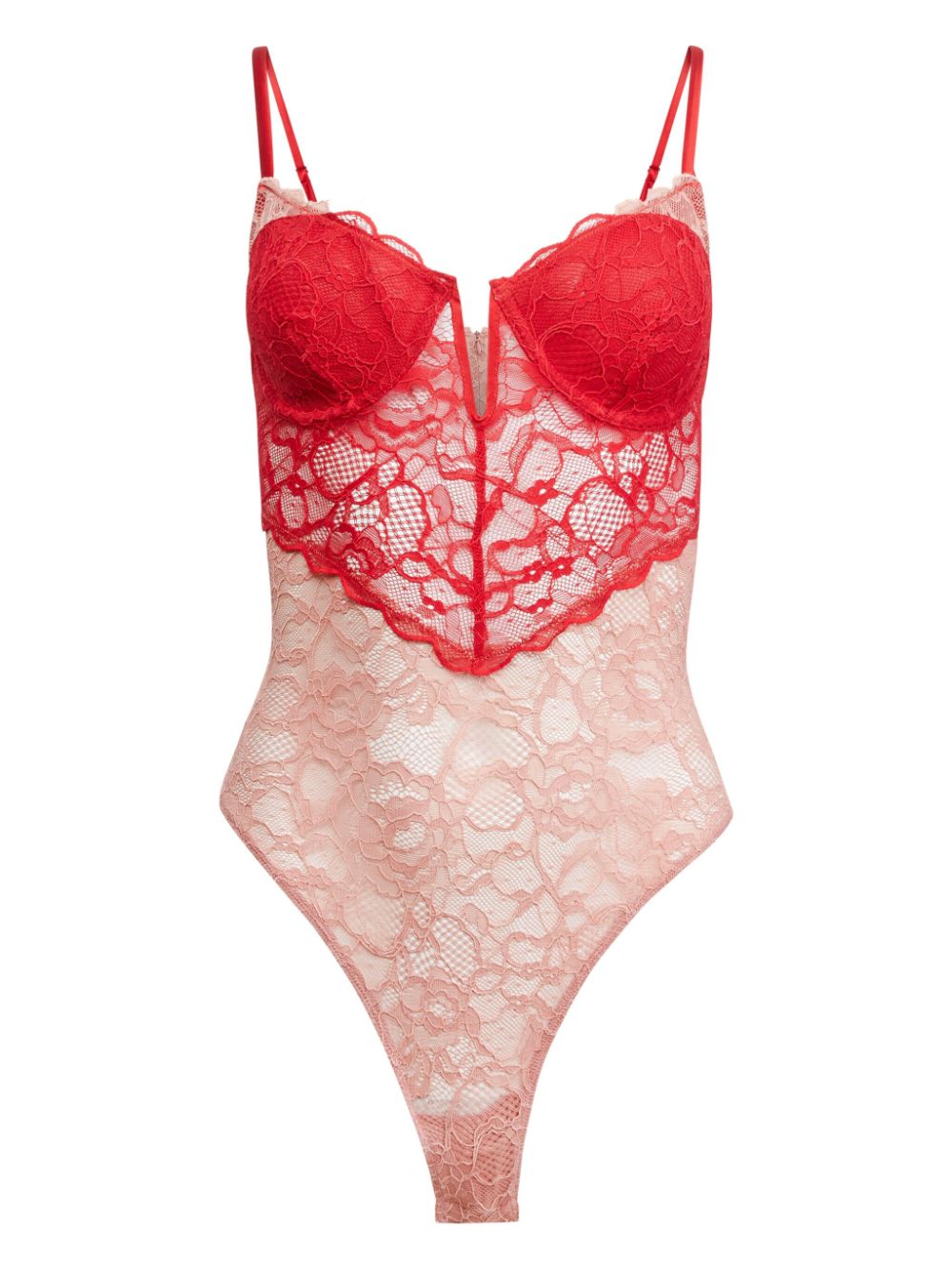 Fleur Du Mal Bouquet body met kant Rood