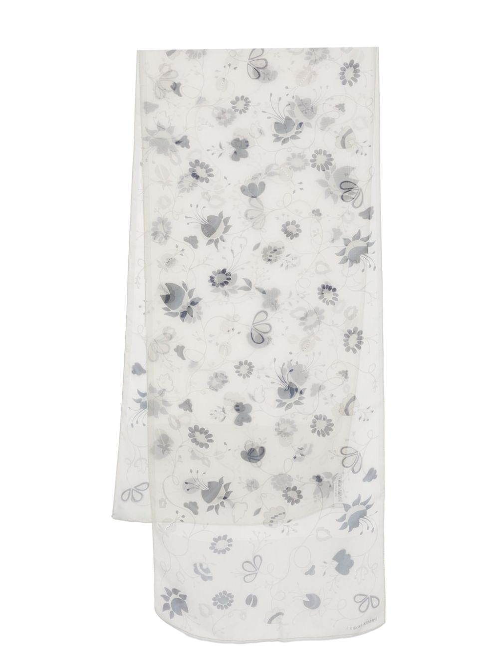 2000s floral-jacquard scarf