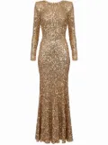 Elisabetta Franchi sequinned gown - Gold