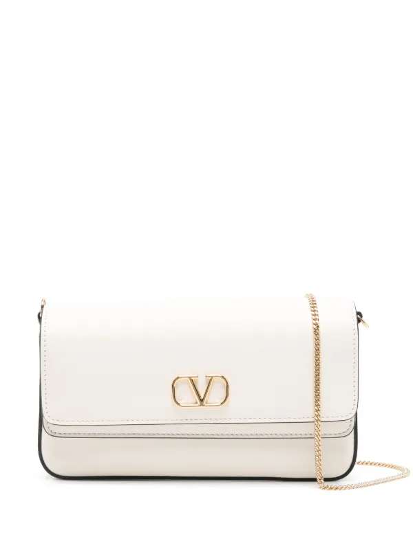 Valentino V logo top clutch