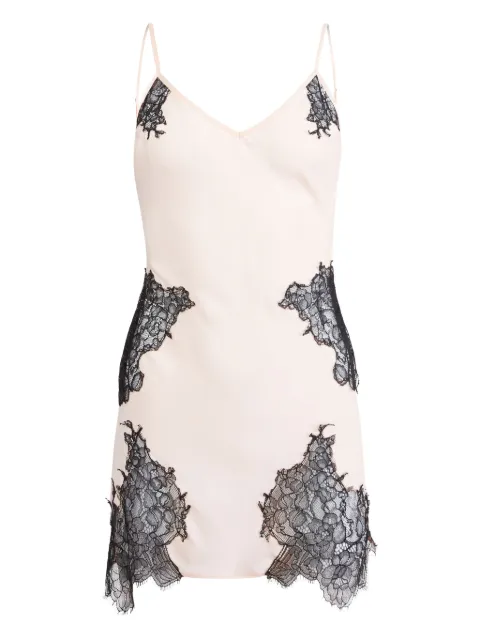 Fleur Du Mal lace-panel slip dress