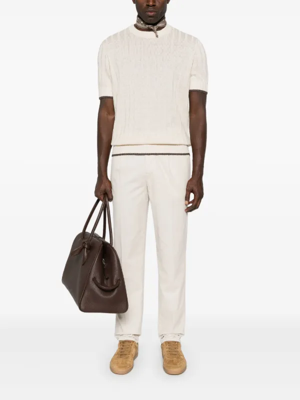 Brunello Cucinelli コーデュロイ パンツ | ホワイト | FARFETCH JP