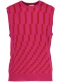 Versace Pre-Owned 2000s checkered tank top - Pink