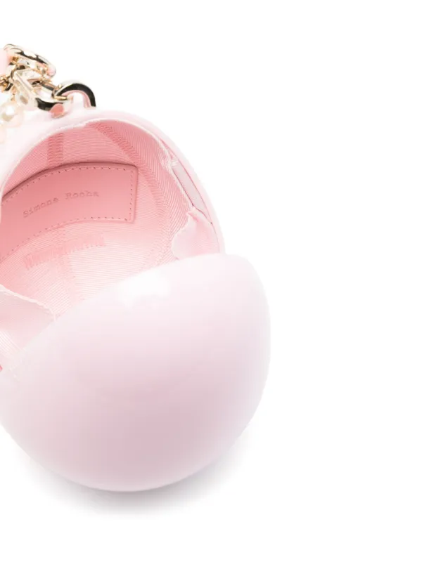 【関税込み】Simone Rocha ピンク マイクロ Egg バッグ Simone Rocha Pearl Egg ショルダーバッグ マイクロ | ピンク