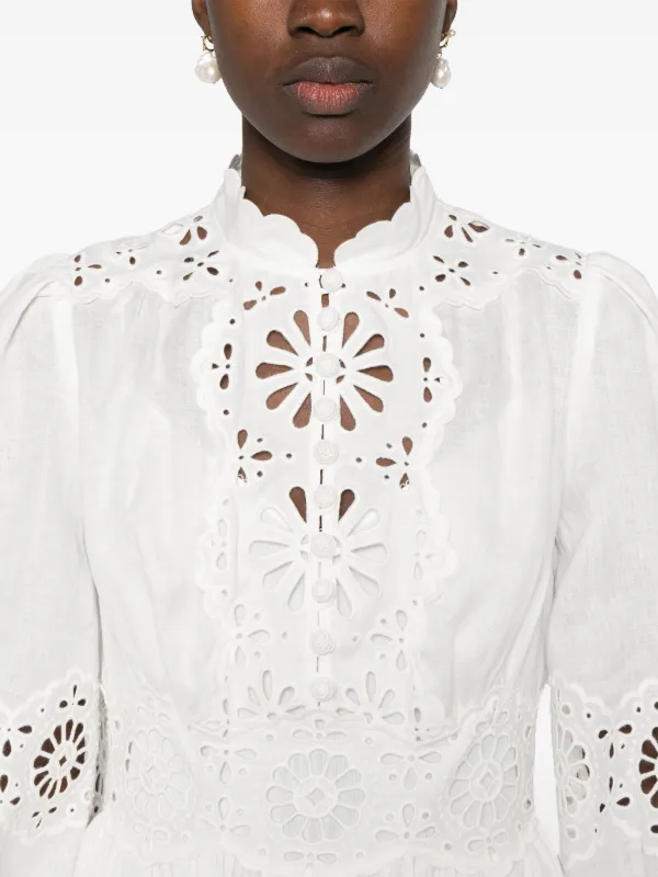 VIP【関税送料無料】希少 ZIMMERMANN ACACIA LINEN MINI DRESS Zimmermann Acacia Linen Mini Shirtdress | Saks Fifth Avenue