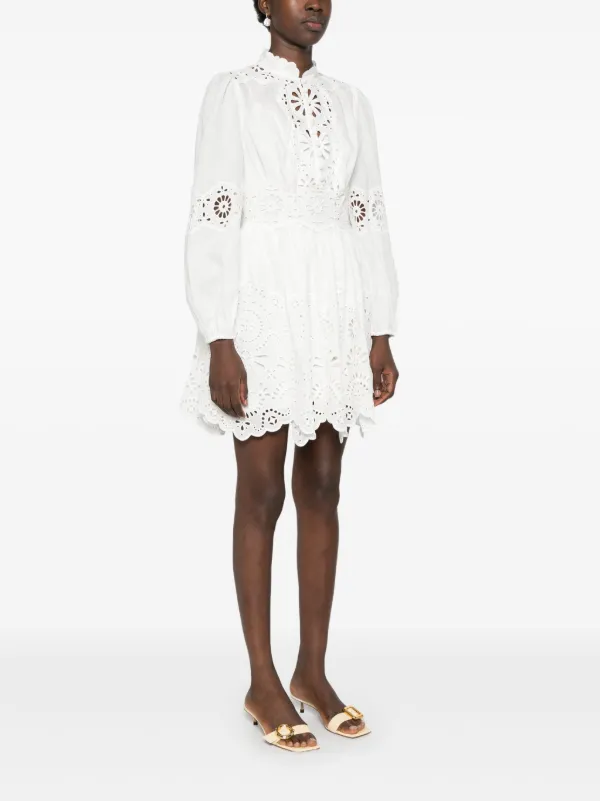 ZIMMERMANN Acacia Mini Dress | White | FARFETCH