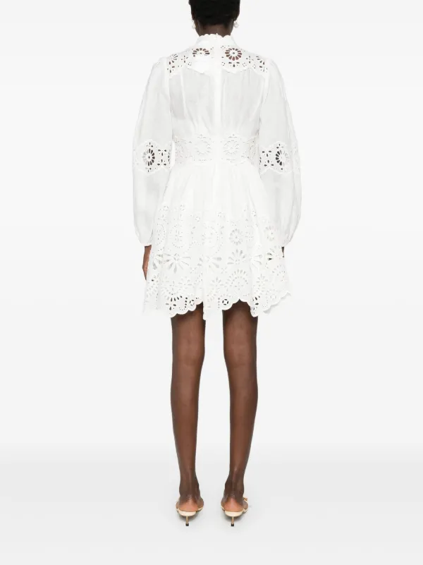 ZIMMERMANN Acacia Mini Dress | White | FARFETCH