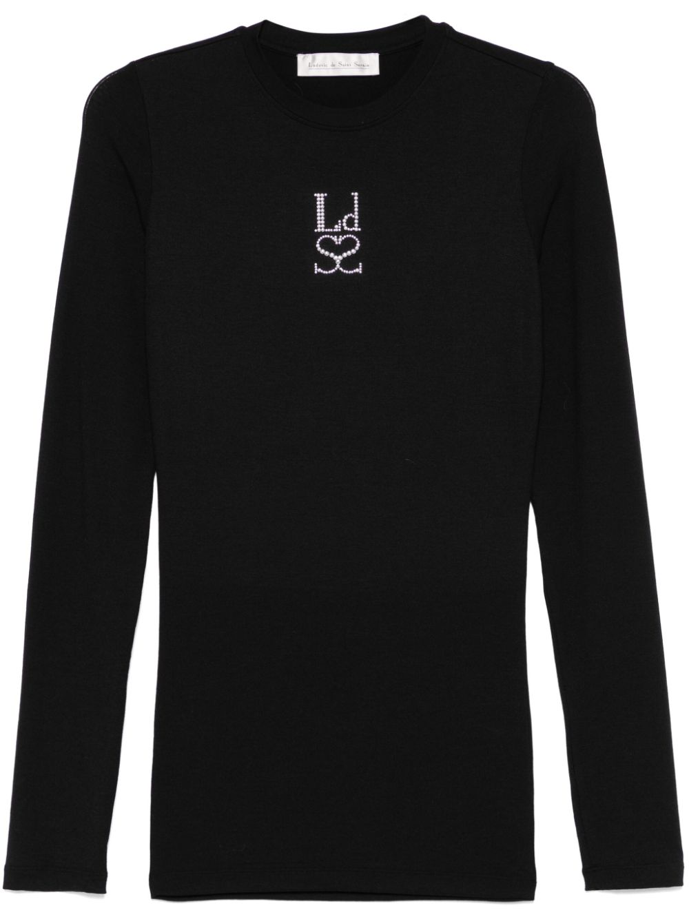 long-sleeve stud T-shirt