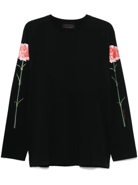 Simone Rocha carnation-print long-sleeve T-shirt