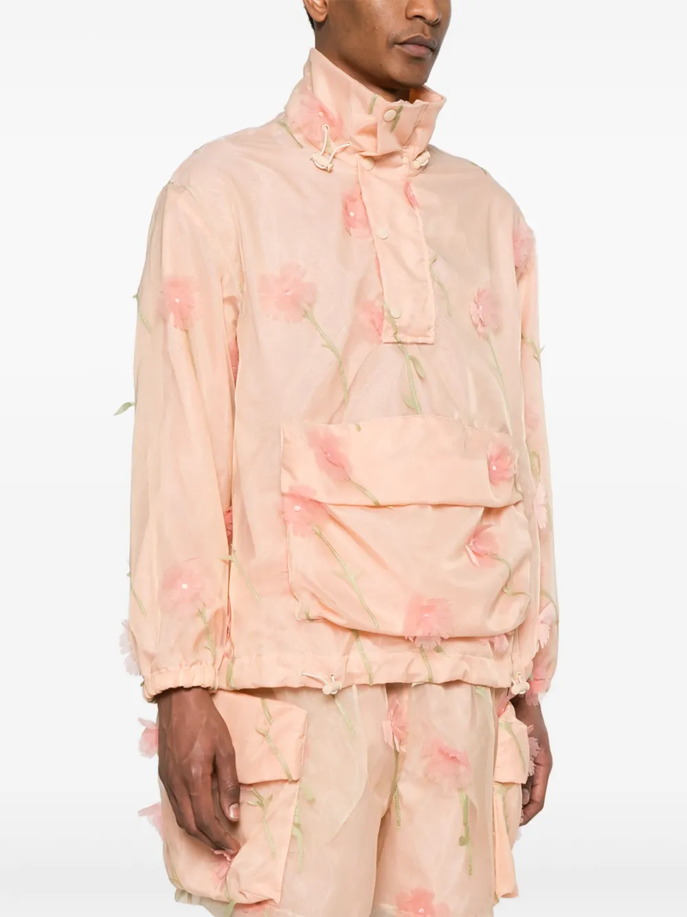 Simone Rocha Gelaagd cargo jack met klep Roze