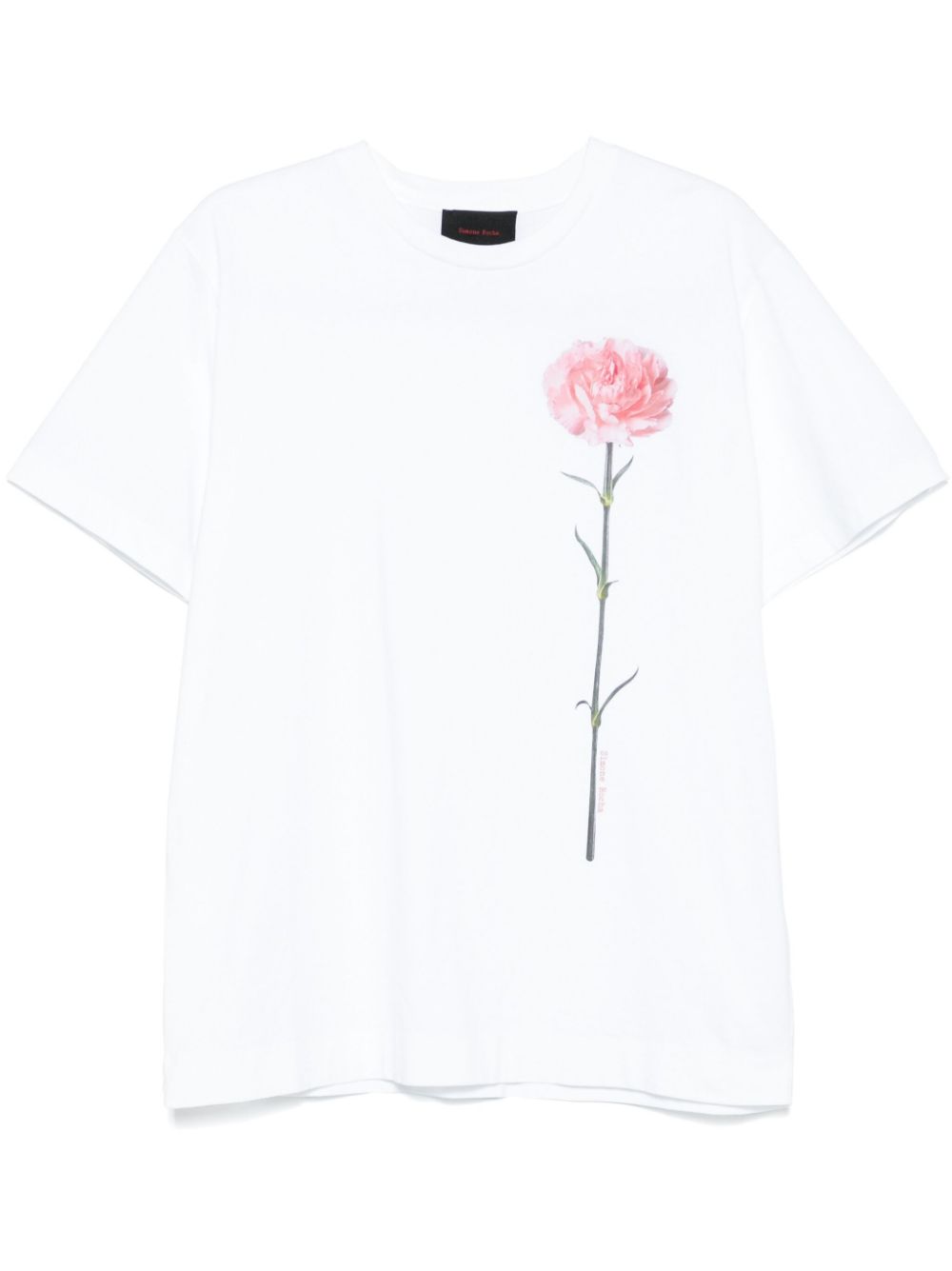 Simone Rocha carnation-print short-sleeve T-shirt - White