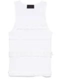 Simone Rocha ruffle frill tank top - White