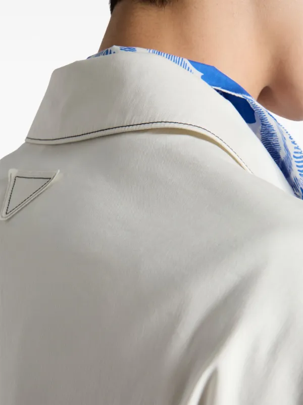 Prada Cotton Bomber Jacket | White | FARFETCH