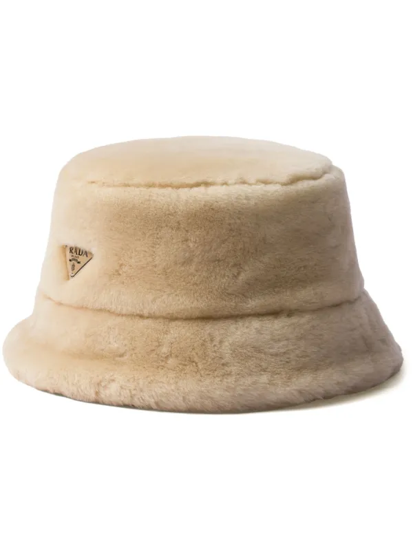 ハット PRADA IVORY ECO SHEARLING HAT 26645957_56277355_600.jpg
