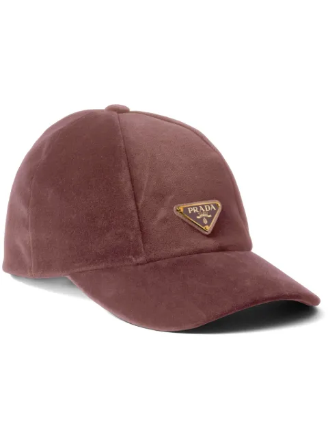 Prada velvet baseball cap